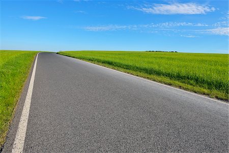 roads with a view - Country Road in Spring, Altertheim, Bavaria, Germany Stock Photo - Premium Royalty-Free, Code: 600-07156448