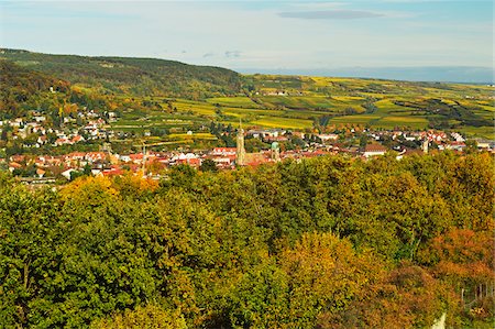 simsearch:600-07199351,k - Overview of Bad Duerkheim, German Wine Route, Rhineland-Palatinate, Germany Stock Photo - Premium Royalty-Free, Code: 600-07199349