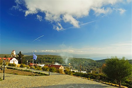 Scenic view of Monolithos village, Rhodes, Dodecanese, Aegean Sea, Greece, Europe Stock Photo - Premium Royalty-Free, Code: 600-07199980