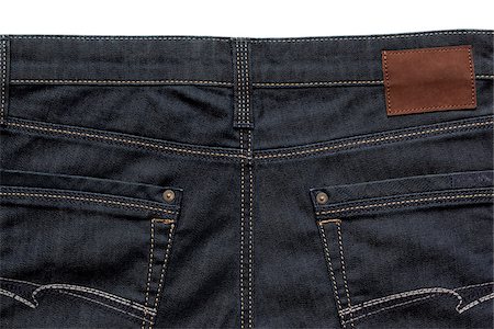 poche - Close-up, backview of blue jeans, studio shot Photographie de stock - Premium Libres de Droits, Code: 600-07192109