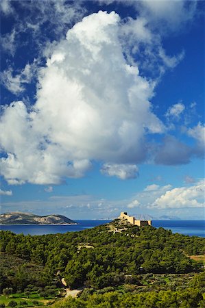 Kritinia Castle, Rhodes, Dodecanese, Aegean See, Greece, Europe Photographie de stock - Premium Libres de Droits, Code: 600-07200030