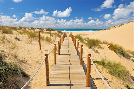 shoreline beach photos - Wooden Walkway through Sand Dunes leading to Beach, Cascais, Lisboa, Portugal Stock Photo - Premium Royalty-Free, Code: 600-07278733