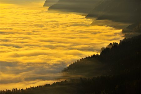 sunrise and above clouds - Dawn over Clouds in Mountains, Gurnigel, Alps, Berne, Switzerland Stock Photo - Premium Royalty-Free, Code: 600-07278770