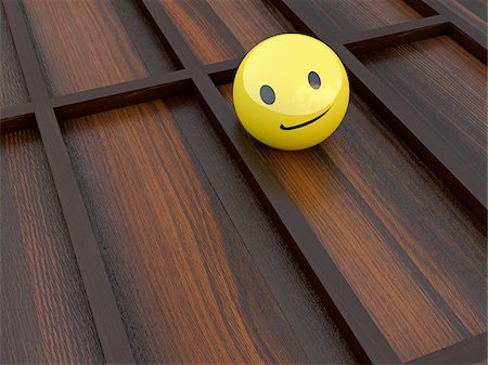 3D Illustration of Yellow Glass Marble with Smiling Face Stock Photo - Premium Royalty-Free, Code: 600-07279370