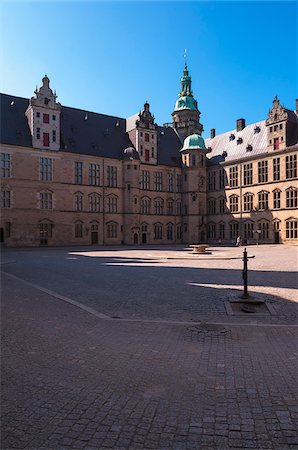 region hovedstaden - Kronborg, Helsingor, Zealand Island, Denmark Foto de stock - Sin royalties Premium, Código: 600-07363896