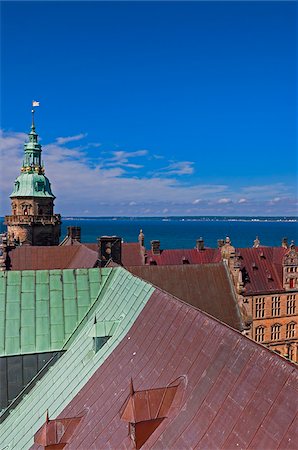 region hovedstaden - Kronborg, Helsingor, Zealand Island, Denmark Foto de stock - Sin royalties Premium, Código: 600-07363901