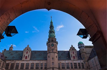 region hovedstaden - Kronborg, Helsingor, Zealand Island, Denmark Foto de stock - Sin royalties Premium, Código: 600-07363903