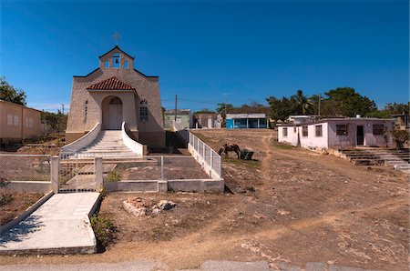Church in Jagua, Cienfuegos Province, Cuba, West Indies, Caribbean Foto de stock - Sin royalties Premium, Código: 600-07486882