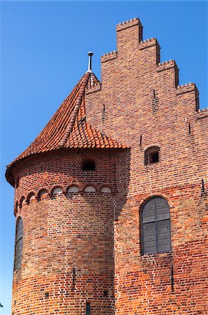 Close-up of Nyborg Palace, Nyborg, Fyn Island, Denmark Foto de stock - Sin royalties Premium, Código: 600-07487355