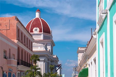 parque josé martí - City Hall, Parque Jose Marti, Cienfuegos, Cuba Foto de stock - Sin royalties Premium, Código: 600-07487511