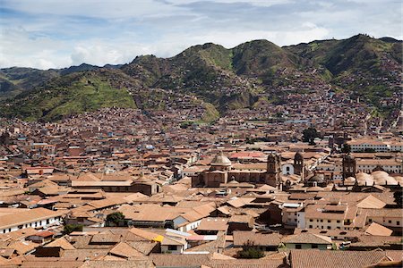 Rooftops and Mountains, Cuzco, Peru Stock Photo - Premium Royalty-Free, Code: 600-07529055