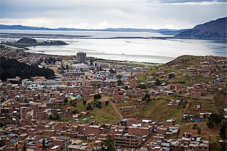 Overview of Puno and Lake Titicaca, Peru Stock Photo - Premium Royalty-Free, Code: 600-07529090