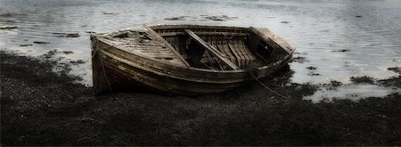 Close-up of decaying fishing boat at low tide, Isle of Skye, Scotland Stockbilder - Premium RF Lizenzfrei, Bildnummer: 600-07540305