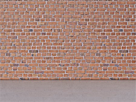 Digital Illustration of Brick Wall and Concrete Floor Photographie de stock - Premium Libres de Droits, Code: 600-07584854