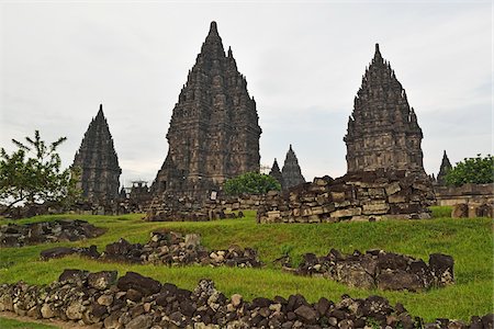 Prambanan Temple, Yogyakarta, Java, Indonesia Foto de stock - Sin royalties Premium, Código: 600-07656447