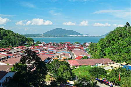 perak - View of Pangkor Town, Pulau Pangkor, Perak, Malaysia Foto de stock - Sin royalties Premium, Código: 600-07656501