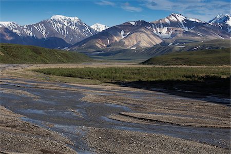 Landscape with Mountains, Denali National Park, Alaska, USA Foto de stock - Sin royalties Premium, Código: 600-07650737