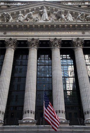 famous building - New York Stock Exchange, New York City, New York, USA Stock Photo - Premium Royalty-Free, Code: 600-07760316