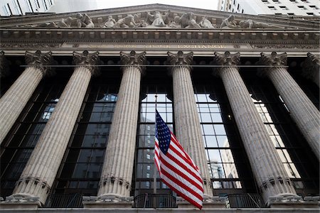 financial district - New York Stock Exchange, New York City, New York, USA Stock Photo - Premium Royalty-Free, Code: 600-07760318
