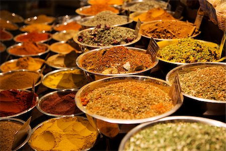 public market - Spices, Chelsea Market, New York City, New York, USA Foto de stock - Royalty Free Premium, Número: 600-07760310