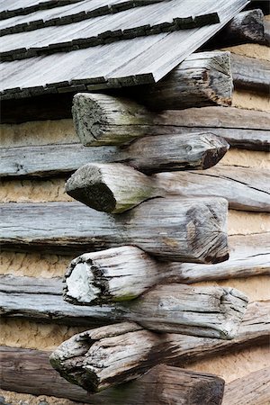 pennsylvania - Close-up of Log Building at Valley Forge National Historical Park, Pennsylvania, USA Stock Photo - Premium Royalty-Free, Code: 600-07760335