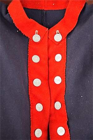 Detail of Revolutionary War Soldier's Uniform, Valley Forge National Historical Park, Pennsylvania, USA Foto de stock - Sin royalties Premium, Código: 600-07760336