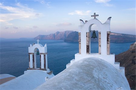 Bell Towers, Oia, Santorini, Greece Stock Photo - Premium Royalty-Free, Code: 600-07802720