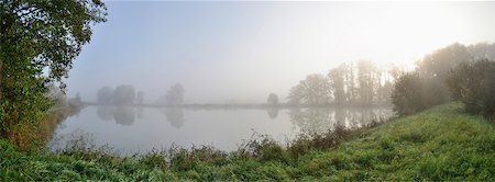 simsearch:600-08007011,k - Landscape of Foggy Lake in Early Morning in Autumn, Bavaria, Germany Stock Photo - Premium Royalty-Free, Code: 600-07844539