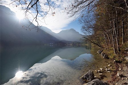 simsearch:700-03768713,k - Landscape of Mountains Reflected in Lake in Autumn, Langbathsee, Austria Stock Photo - Premium Royalty-Free, Code: 600-07944988