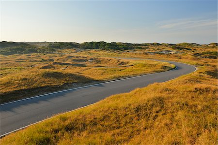 Winding Road in Summer, Norderney, East Frisia Island, North Sea, Lower Saxony, Germany Stock Photo - Premium Royalty-Free, Code: 600-07945245