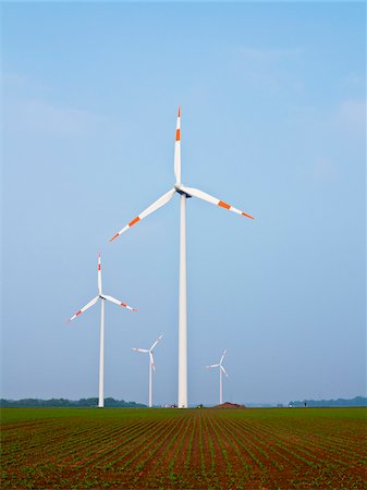 Wind Turbines in Countryside, North Rhine-Westphalia, Germany Foto de stock - Sin royalties Premium, Código: 600-07965869