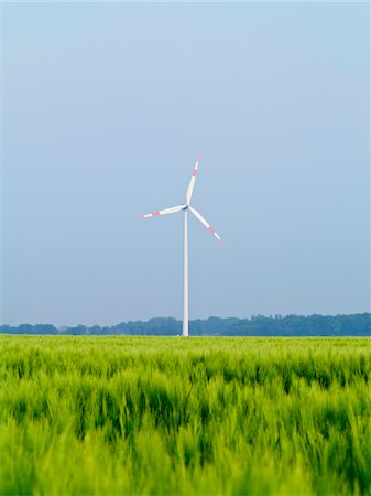 energy - Wind Turbine in Countryside, North Rhine-Westphalia, Germany Foto de stock - Sin royalties Premium, Código: 600-07965870