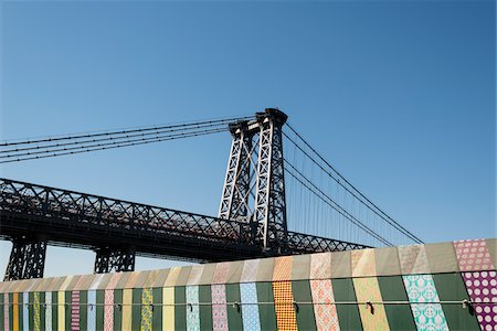 ponte williamsburg - Williamsburg Bridge, Brooklyn, New York City, New York, USA Foto de stock - Royalty Free Premium, Número: 600-07991572