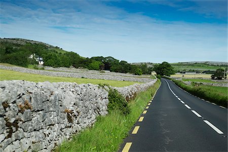 simsearch:700-07067209,k - Scenic view of road to Burren, Republic of Ireland Stock Photo - Premium Royalty-Free, Code: 600-08102727