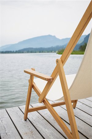 selective focus deck - Deck Chair on Dock, Tirol, Austria Stock Photo - Premium Royalty-Free, Code: 600-08145740