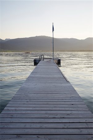 Dock on Lake, Salzburger Land, Austria Stock Photo - Premium Royalty-Free, Code: 600-08145743