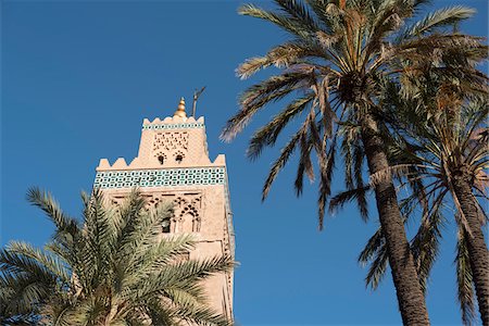 Koutoubia Mosque, Medina, Marrakesh, Morocco Foto de stock - Sin royalties Premium, Código: 600-08312012