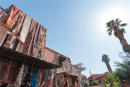 Rugs Hanging from Roof, Marrakesh, Morocco Stock Photo - Premium Royalty-Free, Code: 600-08353548