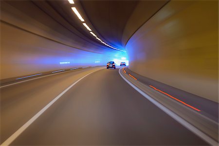 speed lights - Driving through Tunnel with Traffic, Austria Stock Photo - Premium Royalty-Free, Code: 600-08639186