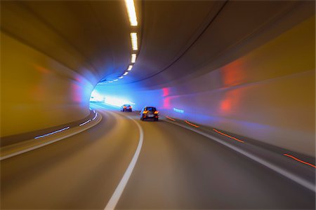 road curvy blur motion - Driving through Tunnel with Traffic, Austria Stock Photo - Premium Royalty-Free, Code: 600-08639187