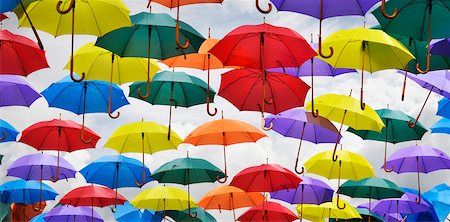 View of Multiple Umbrellas on Display in Bath, England, UK Stock Photo - Premium Royalty-Free, Code: 600-08713395