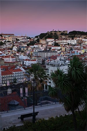 Cityscape of Lisbon, at Sunset, Portugal Foto de stock - Sin royalties Premium, Código: 600-08770139