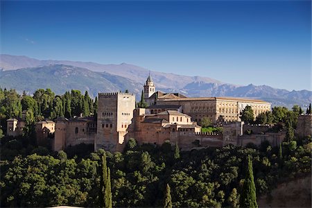 españa - Alhambra in Granada, Andalucia, Spain Foto de stock - Sin royalties Premium, Código: 600-08770160