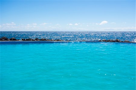 pool ocean view - Swimming Pool on Coast at Los Barrancos, Tenerife, Canary Islands, Spain Stock Photo - Premium Royalty-Free, Code: 600-08783071