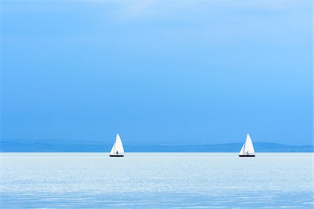 Lake with Sailboats at Weiden am See, Lake Neusiedl, Burgenland, Austria Photographie de stock - Premium Libres de Droits, Code: 600-08783085