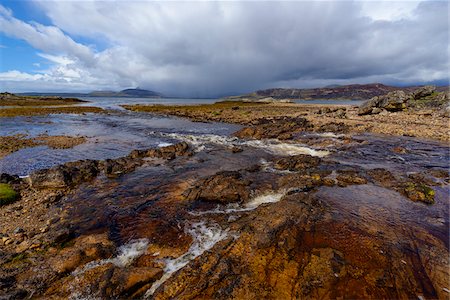 simsearch:600-08986273,k - Rocky shoreline of a river flowing into the sea bay on the Isle of Skye in Scotland, United Kingdom Stock Photo - Premium Royalty-Free, Code: 600-08986282