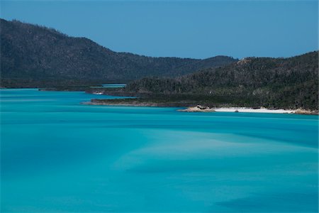 pacific ocean - Turquoise waters of the Coral Sea at the Whitsunday Islands in Queensland, Australia Stock Photo - Premium Royalty-Free, Code: 600-09022573