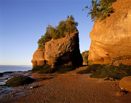 Flowerpot Rocks, Hopewell Cape, New Brunswick, Canada Foto de stock - Sin royalties Premium, Código: 600-00018177