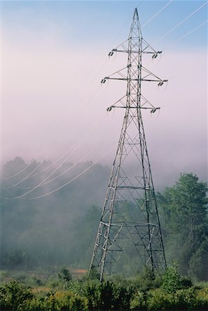 Electrical Transmission Tower North Hatley, Quebec, Canada Stock Photo - Premium Royalty-Free, Code: 600-00026643