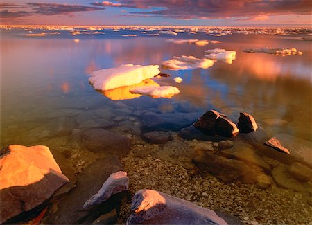 daryl benson nature landscape - Bird Cove au lever du soleil de la baie d'Hudson, Manitoba, Canada Photographie de stock - Premium Libres de Droits, Code: 600-00026995